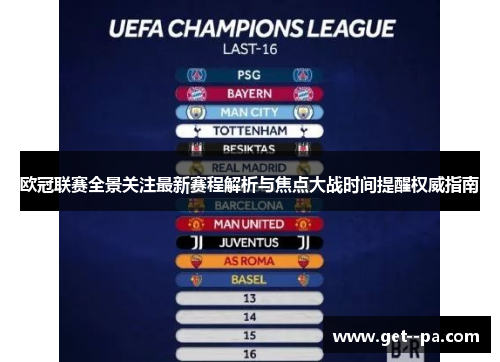 欧冠联赛全景关注最新赛程解析与焦点大战时间提醒权威指南